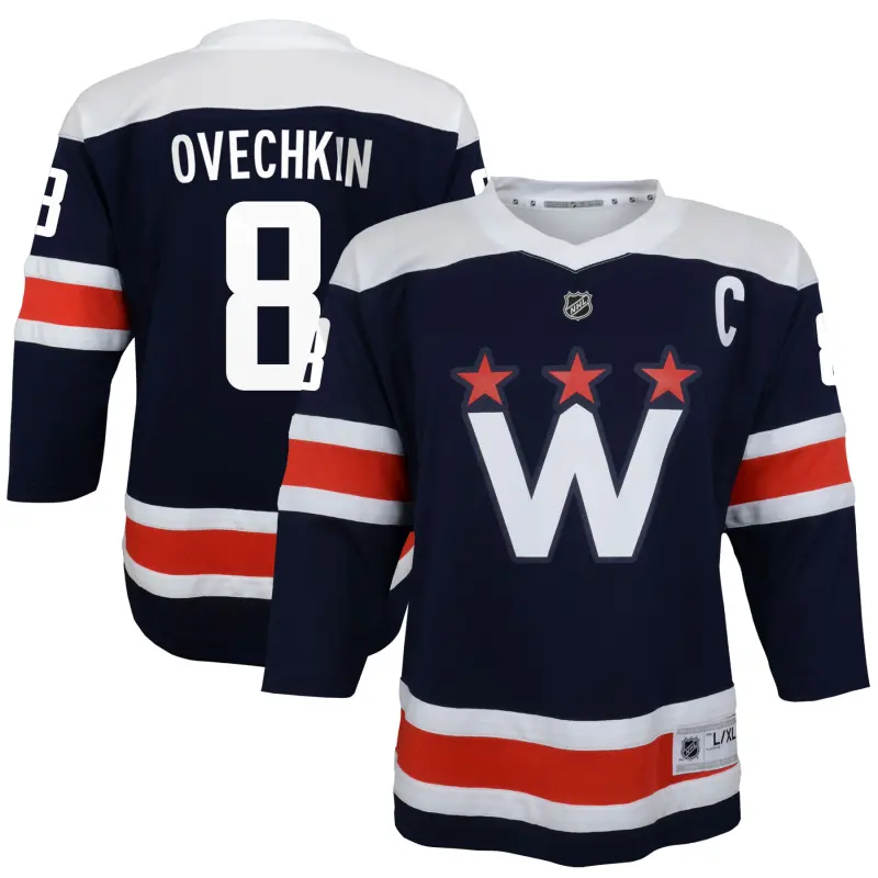 youth alexander ovechkin navy washington capitals 202021 alternate replica player jersey
