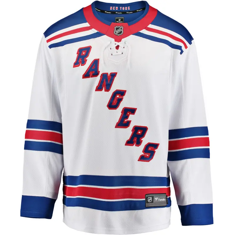 new york rangers fanatics away breakaway jersey - mens