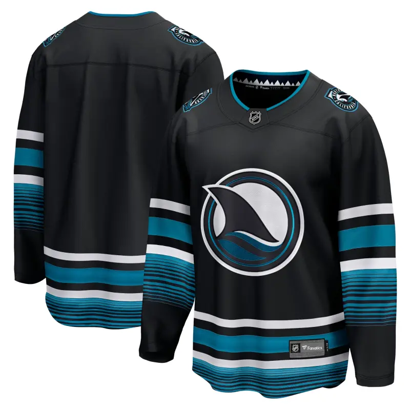 men8217s fanatics black san jose sharks alternate premier breakaway jersey