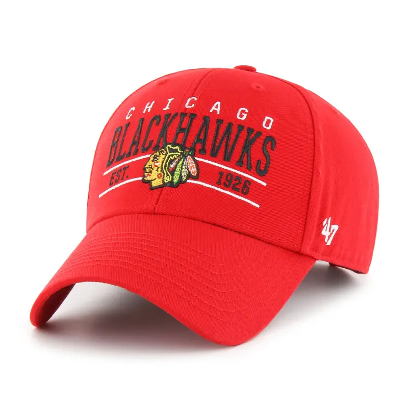 men8217s 821747 red chicago blackhawks centerline mvp adjustable hat