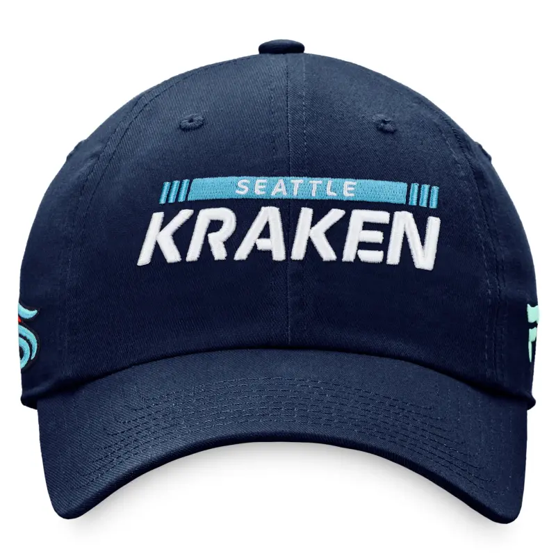 seattle kraken pro game amp train unstructured adjustable cap - mens
