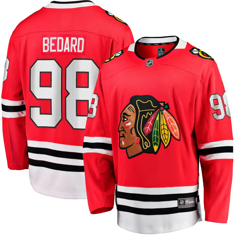 chicago blackhawks fanatics home breakaway jersey - connor bedard - mens