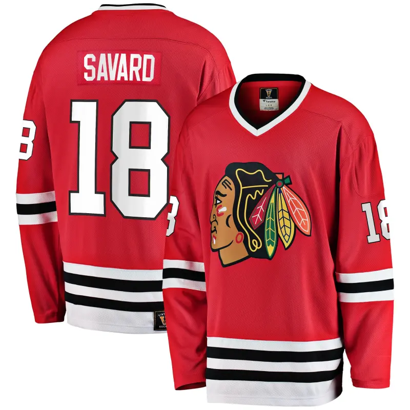men8217s fanatics denis savard red chicago blackhawks premier breakaway retired player jersey