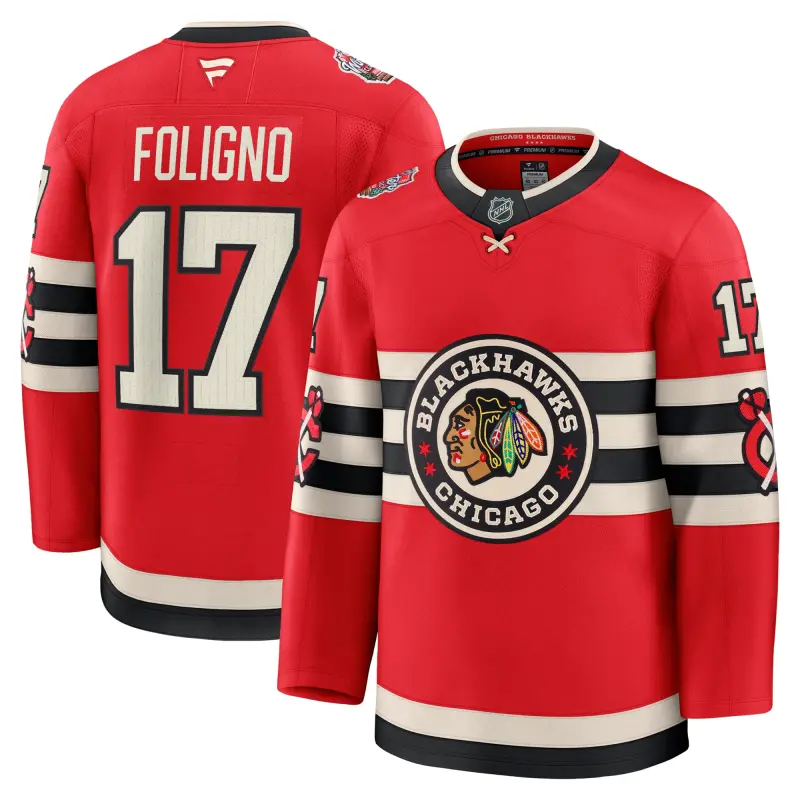 men8217s fanatics nick foligno red chicago blackhawks 2025 nhl winter classic premium player jersey