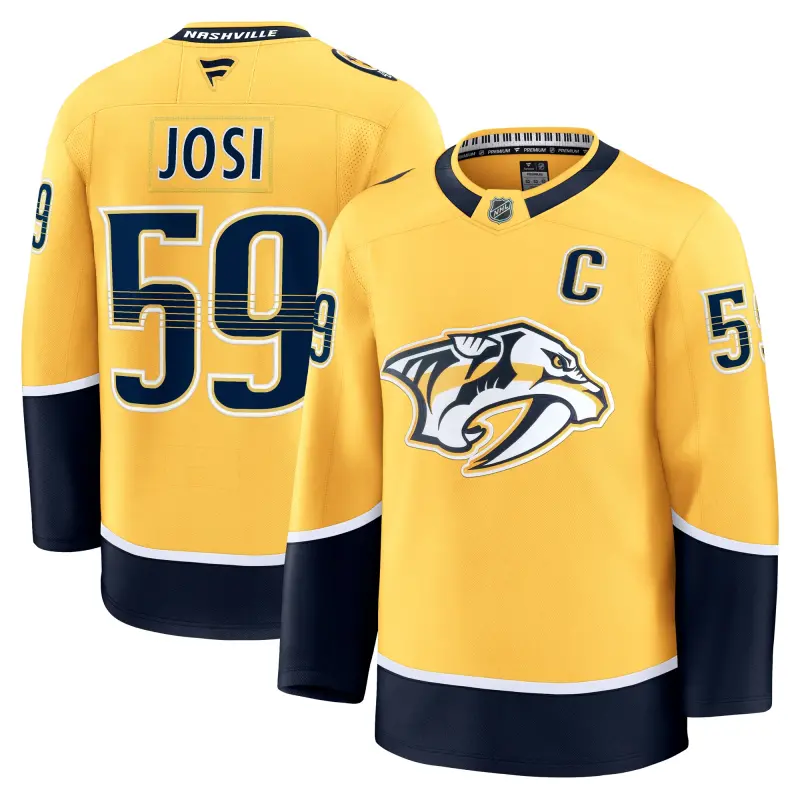 men8217s fanatics roman josi yellow nashville predators home premium jersey