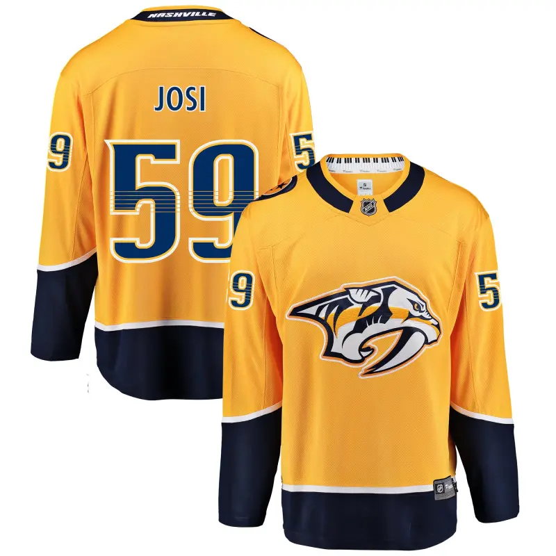 nashville predators fanatics home breakaway jersey - roman josi - mens