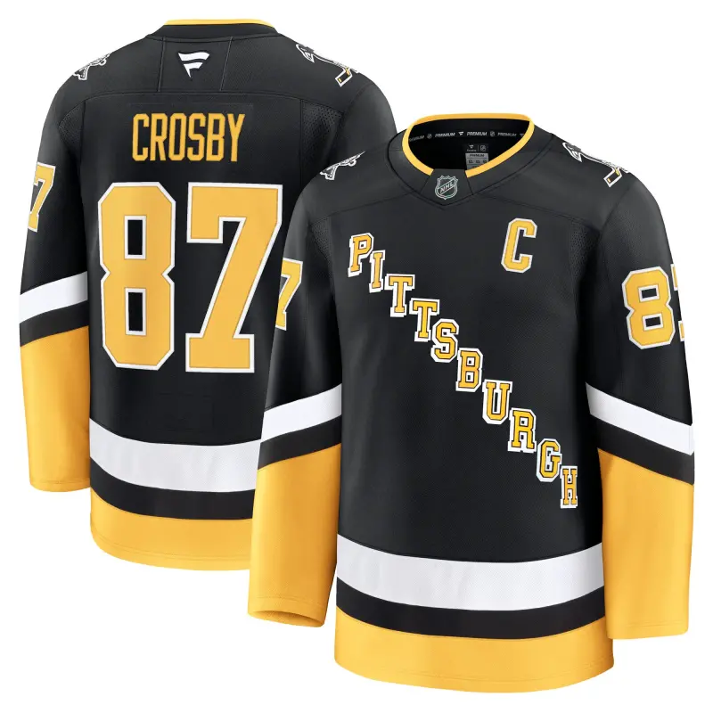 men8217s fanatics sidney crosby black pittsburgh penguins alternate premium jersey