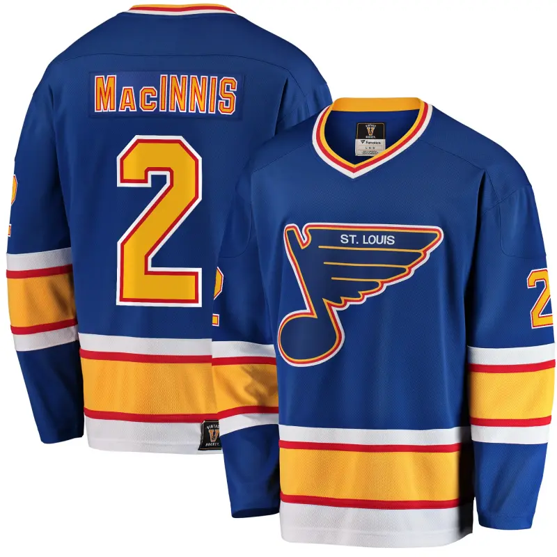 men8217s fanatics al macinnis blue st. louis blues premier breakaway retired player jersey