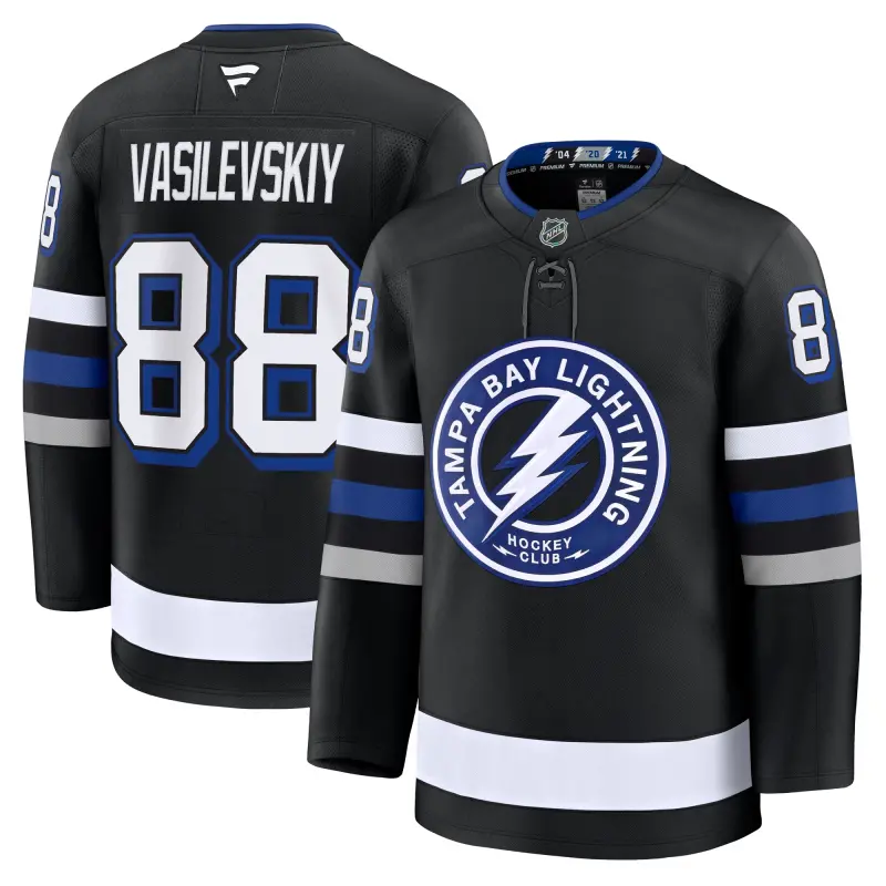 men8217s fanatics andrei vasilevskiy black tampa bay lightning alternate premium jersey