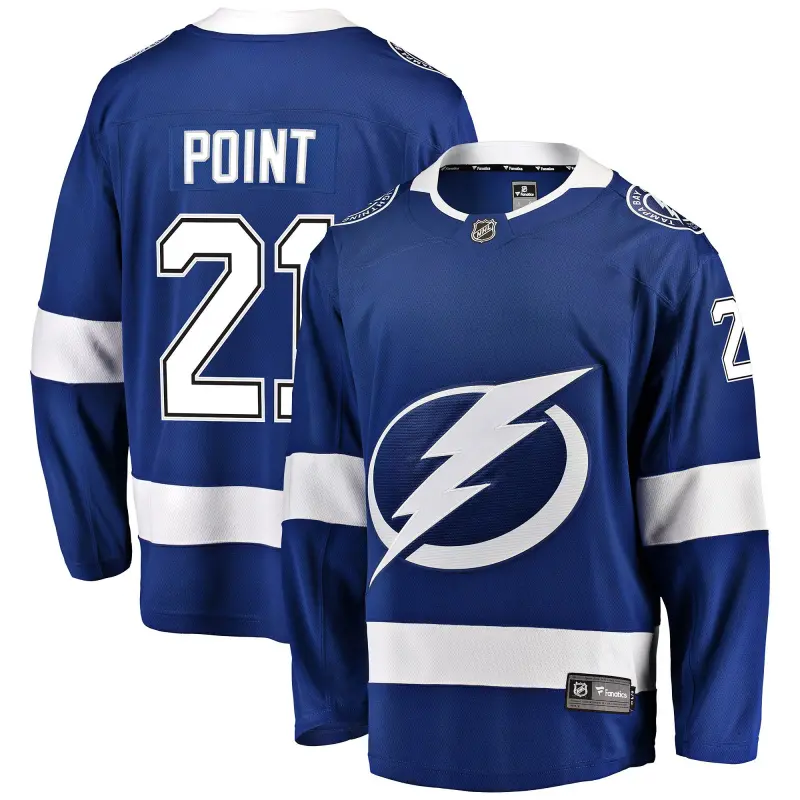 tampa bay lightning fanatics home breakaway jersey - brayden point - mens