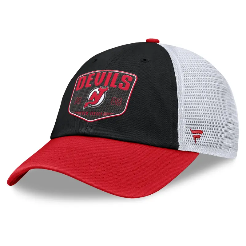 new jersey devils fanatics structured adjustable meshback cap - unisex